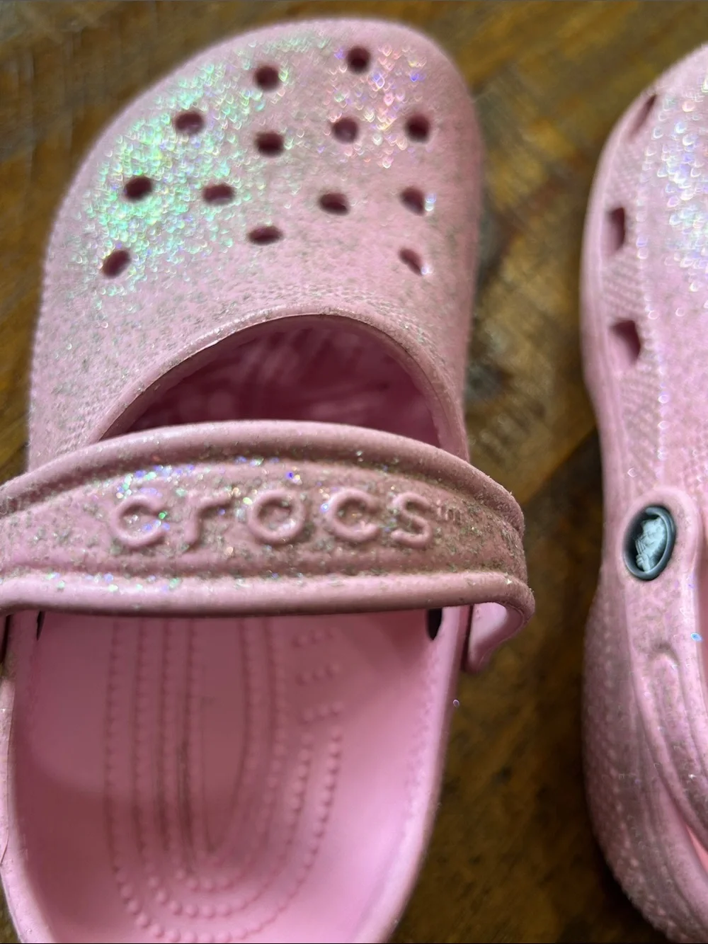 CROCS Kids Pink Glitter Clogs